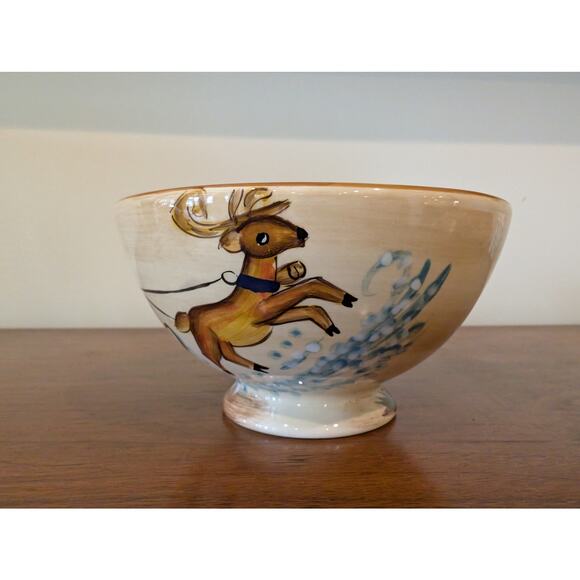 Vintage Hand-Painted Ceramic Bowl – Tabletops Lifestyles “Kona Christmas” - Picture 4 of 7